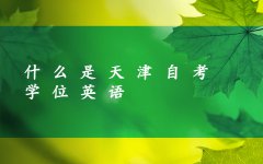 什么是天津自考学位英语